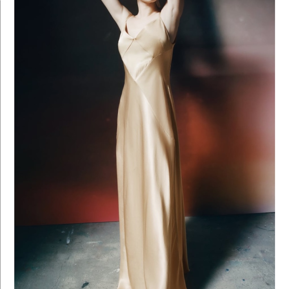 Long Satin Effect dress